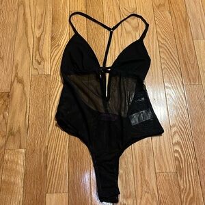Sheer Edikted black bodysuit